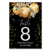 Gold Black Christmas Tischnummer (Rückseite)