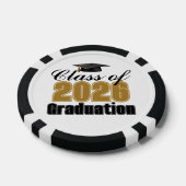 Gold Black Class of 2026 Graduation Party Pokerchips (Einzeln)