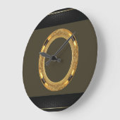 Gold Black Clock Große Wanduhr (Winkel)