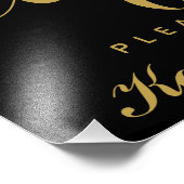 Gold & Black Coffee Bar personalisiertes Hochzeits Fotodruck (Ecke)