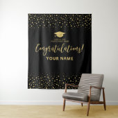 Gold & Black Confetti | ABSCHLUSS Wandteppich (Beispiel)