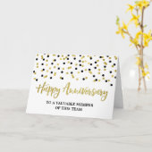 Gold Black Confetti Anniversary Card Karte (Gelbe Blume)