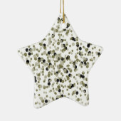 Gold Black Confetti Dots Keramik Ornament (Rechts)