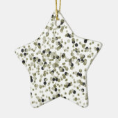 Gold Black Confetti Dots Keramik Ornament (Links)