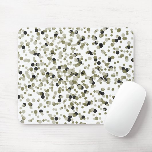 Gold Black Confetti Dots Mousepad (Mit Mouse)