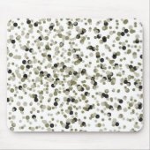 Gold Black Confetti Dots Mousepad (Vorne)