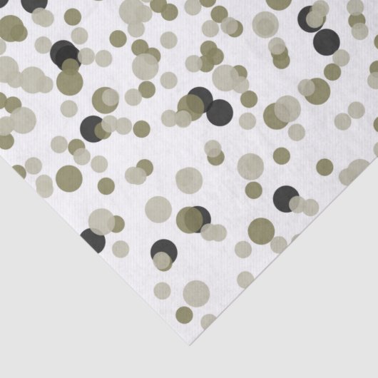 Gold Black Confetti Dots Seidenpapier (Detail)