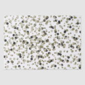 Gold Black Confetti Dots Seidenpapier (Vorderseite)