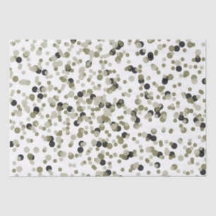 Gold Black Confetti Dots Seidenpapier