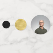 Gold Black Confetti Modernes Party Dekor Konfetti (Rückseiten)