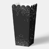 Gold Black Confetti Silvester Party Geschenkschachtel (Rückseite)