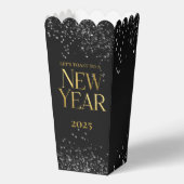 Gold Black Confetti Silvester Party Geschenkschachtel (Vorderseite)