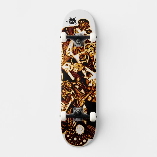 Gold Black Cool Skateboard (Vorderseite)
