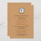 Gold Black Corporate Golf Turnier Einladung (Vorne/Hinten)