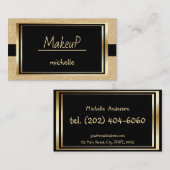 Gold Black Custom Beruflich Visitenkarte (Vorne/Hinten)
