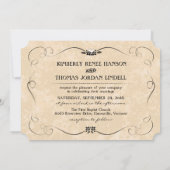 Gold & Black Custom Foto Herz Wedding Einladung (Rückseite)