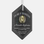 Gold Black Customizable Recognition Award Ornament Aus Glas (Vorderseite Rechts)