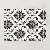 Gold Black Damask Hochzeitsstimmung Tischnummer (Rückseite)