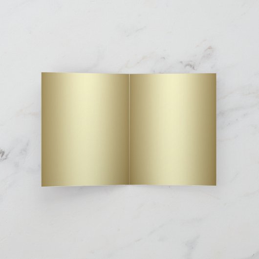 Gold Black Damask Thank You Card Dankeskarte (Innenseite)