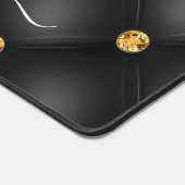 Gold Black Diamond gefistet Custom Your Name Schreibtischunterlage (Ecke)