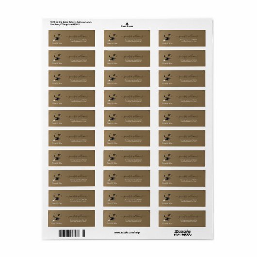  Gold Black Double Graduation Return Address (Vorne)