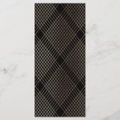 Gold Black Elegance Diamond Geo Deko Wedding Menükarte (Rückseite)