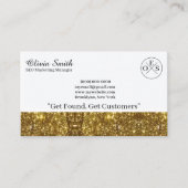 Gold Black Elegant Business Card 17 mit Vorlage Visitenkarte (Vorderseite)