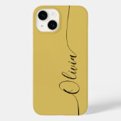 Gold Black Elegant Calligraphy Script Name Case-Mate iPhone Hülle (Rückseite)