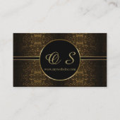 Gold Black Elegant QR Code Business Card 18 Visitenkarte (Rückseite)
