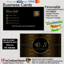 Gold Black Elegant QR Code Business Card 18