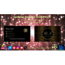 Gold Black Elegant QR Code Business Card 18 Visitenkarte