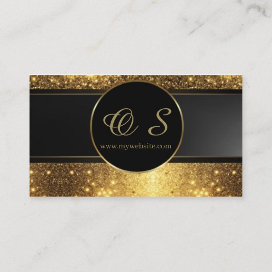 Gold Black Elegant QR Code Business Card 19 Visitenkarte (Rückseite)