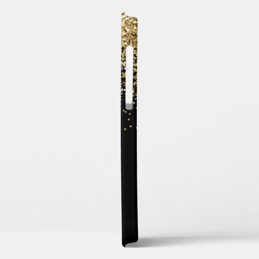 Gold Black Elegant Script Case-Mate iPhone Hülle (Rückseite / Links)