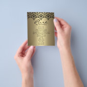Gold & Black Elegante Damask Flyer (Gruppe)