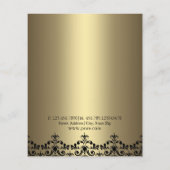 Gold & Black Elegante Damask Flyer (Hinten)