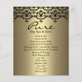 Gold & Black Elegante Damask Flyer