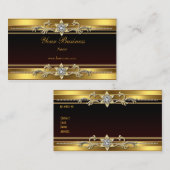 Gold Black Elegany Classy Jewel Visitenkarte (Vorne/Hinten)