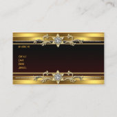 Gold Black Elegany Classy Jewel Visitenkarte (Rückseite)