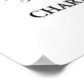 Gold Black Engagement Party Custom 20x30 Foto Poster (Ecke)