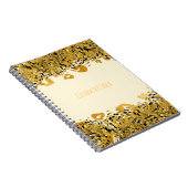 Gold & Black Exotic Dschungel Elegantes Geparkproj Notizblock (Rechte Seite)