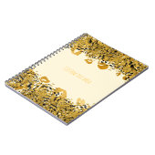 Gold & Black Exotic Dschungel Elegantes Geparkproj Notizblock (Linke Seite)