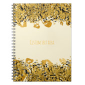 Gold & Black Exotic Dschungel Elegantes Geparkproj Notizblock (Vorderseite)