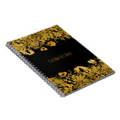 Gold & Black Exotic Dschungel Elegantes Glam Cheet Notizblock (Rechte Seite)