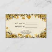 Gold & Black Exotic ERHALTEN EINE FREUND-Client-Ka Empfehlungskarte (Rückseite)