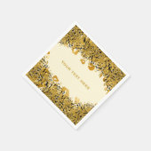 Gold & Black Exotic Jungle Cheetah Creme Serviette (Ecke)