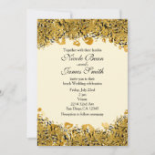 Gold & Black Exotic Jungle Cheetah Einladungen (Vorderseite)