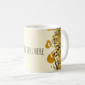 Gold & Black Exotic Jungle Cheetah Glam Creme Kaffeetasse (VorderseiteRechts)
