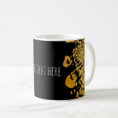 Gold & Black Exotic Jungle Cheetah Glam Kaffee Tee Kaffeetasse (VorderseiteRechts)