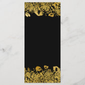 Gold & Black Exotic Jungle Cheetah Glam Menü Menükarte (Rückseite)