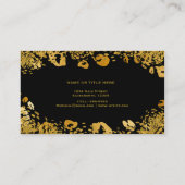 Gold & Black Exotic Jungle Cheetah Glamour Visitenkarte (Rückseite)